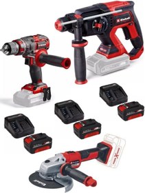 Resim Einhell TP-HD 18/22 D Li Bl + TP-CD 18/80 Matkap + Axxio 18/150 Avuç Taşlama 3x4.0AH Akülü Kömürsüz Set 