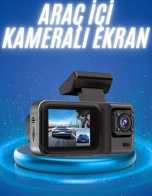Resim shopwave Ekranlı Sürüş Kaydedici DVR Ön ve Arka Kameralı Full HD Çözünürlüklü 