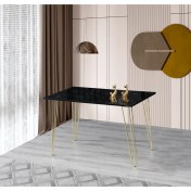 Resim Demontepark 70 x 120 cm Masa Mutfak Masası Yemek Masası Çalışma Masası Siyah 