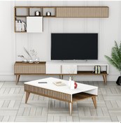 Resim Variant Milan Tv Ünitesi Ve Orta Sehpa Takım - Ceviz - Beyaz 