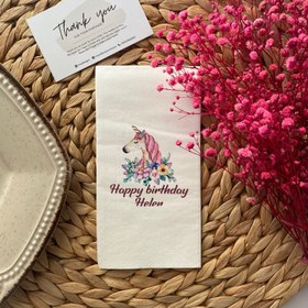 Resim Baskılı Özel Gün Peçetesi | 20 Adet Kişiye Özel Desenli – Düğün, Nişan, Söz ve Davetler İçin 