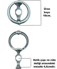 Resim HOMDEP Dürbünlü Çelik Kapı Halka Model Taktak Tokmağı Delik Çapı 2,5cm Renk: Saten 