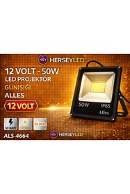 Resim ALLES 12 VOLT - 50W LED PROJEKTÖR GÜNIŞIĞI 