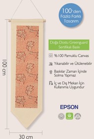 Resim William Morisse Duvar Halısı, Sanat Serisi Dekor, 100cm Kanvas Flama Askılı Duvar Örtüsü NO:698 - Renkli - 11 / 30 x 100 