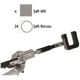 Resim Baco 26mmxkare Motorlu Tırpan Kancalı Badem Zeytin Sarsıcı Hasat 