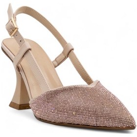 Resim White Angel Taşlı Kadeh Topuklu Abiye Bronz 