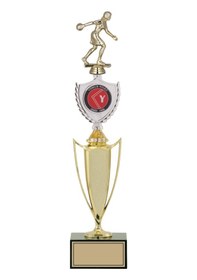 Resim Odak Kupa - Figürlü Kupalar - Bowling Kadın Figürlü Kupalar Fg-042 A - 46 Cm Altın - Beyaz 