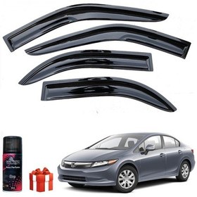 Resim Honda Civic Mügen Cam Rüzgarlığı 2012-2016 Arası 4 Lü Takım+koku 