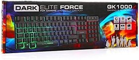 Resim Dark DK AC GK1000 Force Mekanik Hisli Rainbow Aydınlatmalı Türkçe Q Siyah Oyuncu Klavyesi 