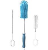 Resim Suofeng Yumuşak Biberon Fırçası Seti - 3'lü Silikon, Naylon Ve Çelik Temizleme Fırçaları 