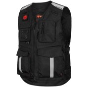 Resim ebakbak Motosiklet Reflektörlü Yelek Gece Gündüz Farkındalık Yeleği Siyah 600d Oxford Kumaş Reflektif Yelek 