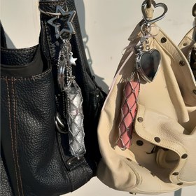 Resim 1 Adet Paslanmaz Çelik Ruj Tutucu & Anahtarlık - Yıldız Şeklinde Aynalı Kompakt Kutu, Ruj Yuvası, Parlak Pembe Aksesuar, Seyahat Dostu Makyaj Organizatörü (Pembe Yıldız Anahtarlık, Ruj Kutusu) 