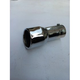 Resim 5.1 Cm. Antipas Iç Kaplamalı Önü Kesik Yuvarlak Rüzgar Sesli Sök/tak Vidalı Nikelaj Egzoz Eksoz Ucu 