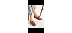 Resim Sarı Tokalı Loafer Ayakkabı 