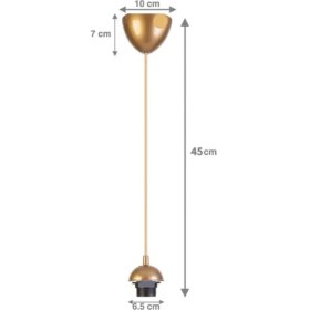 Resim Hak Dekor ( 5.li ) Avize Tekli Sarkıt Kablosu E-27 Eskitme Avize Duy Askı Aparatı 