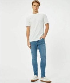 Resim Koton Erkek Jean Pantolon Açık İndigo 4sam40057nd Mıchael 24yy59000101 Y5905 İndigo 