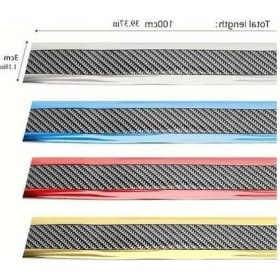 Resim Trendooze Turcoshop11 Gümüş Renk Otomobil Eşik Koruyucu Karbon Şerit, Çizilme Önleyici 