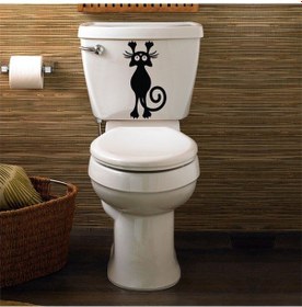 Resim Wc Klozet için Kedi Sticker Yapıştırma Model3 