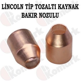 Resim Lincoln Tozalti Kaynak Makinesine Uyumlu Bakir Nozul 