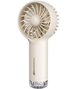 Resim Mini El Tipi Vantilatör, Şarj Edilebilir Küçük Vantilatör Kahverengi 