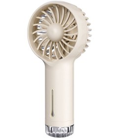 Resim Mini El Tipi Vantilatör, Şarj Edilebilir Küçük Vantilatör Kahverengi 