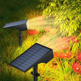 Resim 2'li Paket Dış Mekan Güneş Enerjili Bahçe Aydınlatmaları, Villalar İçin Peyzaj Işıkları, Avlu Solaryumları ve Ağaç Spot Işıklar - Uzaktan Kumandasız 