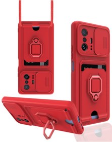 Resim AQUA AKSESUAR Xiaomi Mi 11t-mi 11t Pro Uyumlu Ipli Ve Lens Korumalı Renkli Yüzüklü Askılı Kılıf 