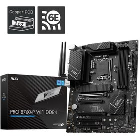 Resim MSI PRO PRO B760-P WiFi DDR4 Soket 1700 DDR4 5333MHZ(OC) PCI-E Gen4 3X M 