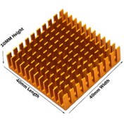 Resim Wozlo Chipset Cpu Gpu Vga Ram Led Aliminyum Pasif Soğutucu Bakır 35 x 35 x 10 MM 