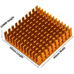 Resim Wozlo Chipset Cpu Gpu Vga Ram Led Aliminyum Pasif Soğutucu Bakır 35 x 35 x 10 MM 