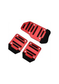 Resim Universal Manuel Metal Pedal Seti 3 Parça Kırmızı 