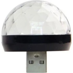 Resim HBLHC 10 Adet Sıcak Satış Altı Renk Kristal Ampul Sihirli Top Küçük Renkli Işık Mini USB Ses Kontrolü Mantar Işık LED Araba Kullanıcı Dışında (Yurt Dışından) 