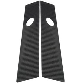 Resim Homyl 2x Araba Pencere B Sütunu Kapak Trim Sticker Tesla Şerit 