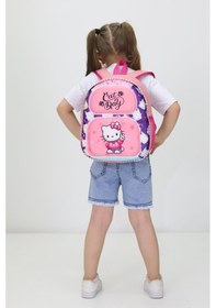 Resim Hello Kitty Temalı Sevimli Ve Şık Ortopedik Anaokul Ve İlkokul Çantası Pembe2 