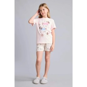 Resim DeFacto Regular Fit Baskılı 2'li Pembe Pijama Takımı Kız Çocuk I1573A826SM 