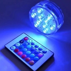 Resim Su Geçirmez Kumandalı Renk Değiştiren Rgb Su Altı LED Lamba Spot 