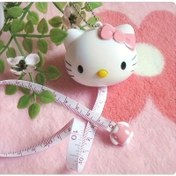 Resim Sanrio Hello Kitty Karikatür Mezura, Otomatik Geri Çekilebilir Cetvel, Taşınabilir Kumaş Ölçüm Aracı, Dikiş ve Örgü için Uygun, Ofis Malzemeleri 