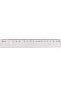 Resim Ark Renkli Plastik Cetvel 20 Cm Kod:006 Şeffaf 