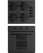 Resim KUMTEL 2'li Magic Cam Ankastre Set (Fırın-Ocak) 