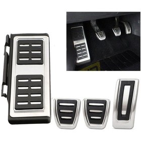 Resim Vw Golf 7 8 Passat B8 Tiguan 2 Touran 2 T-roc T-cross Arteon Polo 5 Uyumlu Geçme Manuel Pedal Seti 4 Parça Siyah Krom 