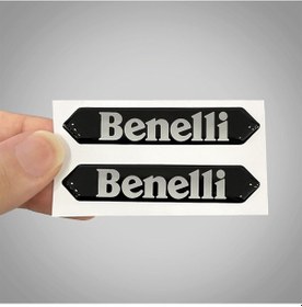 Resim Benelli 3D Gümüş Arma Sticker Yapıştırma 2 Adet 