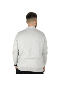 Resim Mode Xl Büyük Beden Kazak V Yaka 22206 Gri 001 