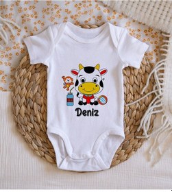 Resim Bitmeyenkartus Bk Kids Isimli Bebek Body Zıbın - Model 31 Beyaz 