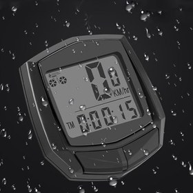 Resim Alomejor Çince İngilizce Arayüzler Bisiklet Kablolu Kilometre Sayacı, Bisikletçiler Için Dayanıklı Bisiklet Hız Göstergesi, Açık Hava Bisikleti 