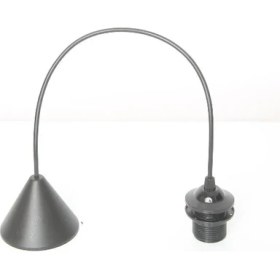 Resim E27 Duy Kablolu Sarkıt Tesisatı Siyah 