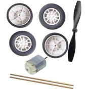 Resim Tekerlek 42mm 4 Adet Tek Kanat Pervane 1.5-3v Dc Motor 