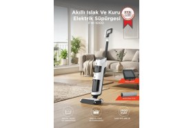 Resim Torima FW-1000 Beyaz Şarjlı Islak Kuru Dikey Süpürge ve Yüzey Temizleyici Mop 