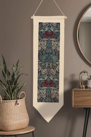 Resim William Morisse Duvar Halısı, Sanat Serisi Dekor, 100cm Kanvas Flama Askılı Duvar Örtüsü NO:724 - Renkli - 14 / 30 x 100 