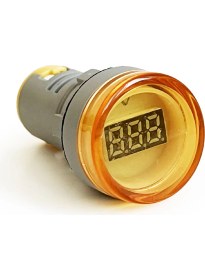 Resim Aek-Tech Mini Dijital Voltmetre 22mm Ac 60-500V LED Sarı Işık 