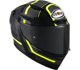 Resim Suomy Track-1 Kask Nınety Seven Gun Metal-Yellow 